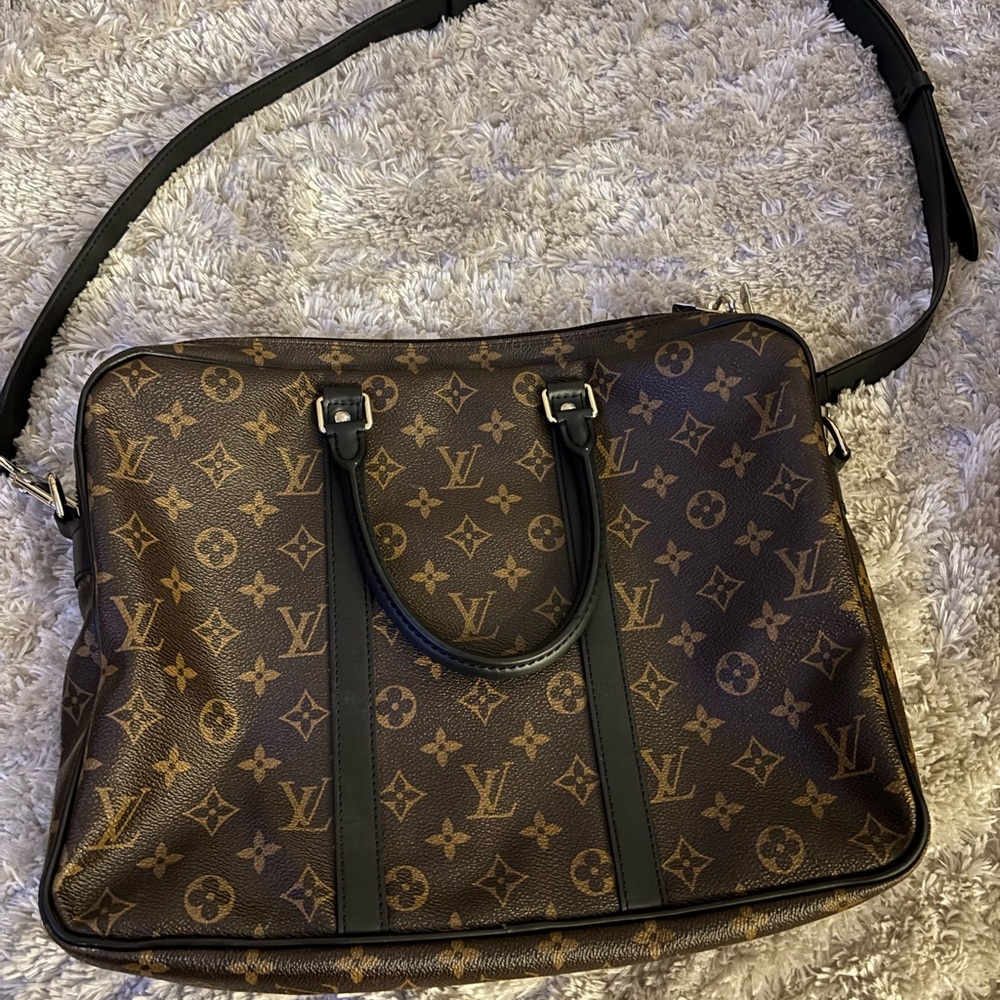 Louis Vuitton Brown Monogram computer  Bag